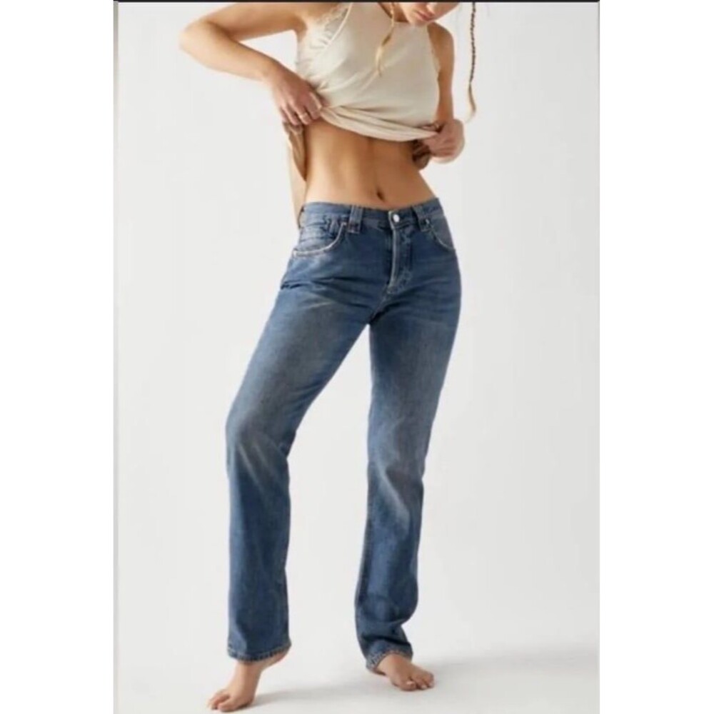 Free People Crvy Siren Jeans Low Rise Straight Jeans NWT